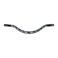 Voorhoofdband met strass model Spirit Zwart / blauw