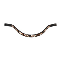 Voorhoofdband met strass model Spirit Zwart / goud