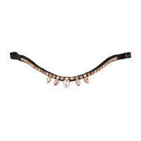 Frontalband met strass druppelmodel Zwart / oranje / roze Motieven