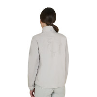 Softshell dames met logo op de rug Havenmist Grijs