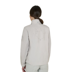 Softshell dames met logo op de rug Havenmist Grijs