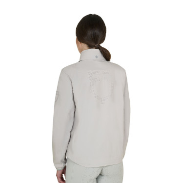 Softshell dames met logo op de rug Havenmist Grijs