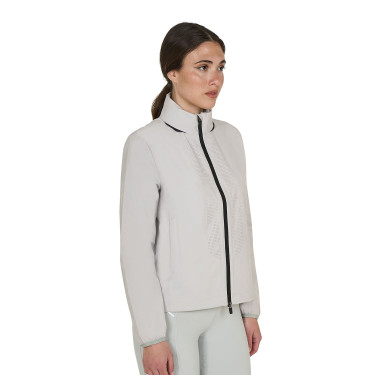 Softshell dames met logo op de rug Havenmist Grijs