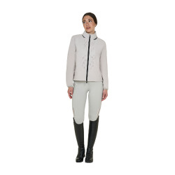 Softshell dames met logo op de rug Havenmist Grijs