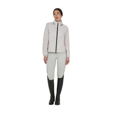 Softshell dames met logo op de rug Havenmist Grijs