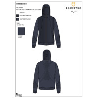 Technische dameshoodie met micro-mesh inzetstukken Marineblazer Marineblauw