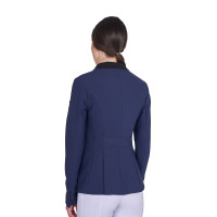 Dames wedstrijdjasje met rits en knopen Marineblazer Marineblauw