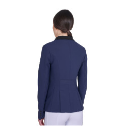 Dames wedstrijdjasje met rits en knopen Marineblazer Marineblauw