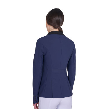 Dames wedstrijdjasje met rits en knopen Marineblazer Marineblauw