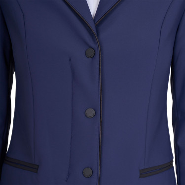 Dames wedstrijdjasje met rits en knopen Marineblazer Marineblauw