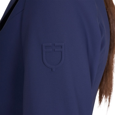 Dames wedstrijdjasje met rits en knopen Marineblazer Marineblauw