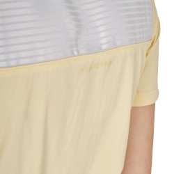 Dames wedstrijdpolo slim fit met inzetstukken in satijnachtige stof Zon Oranje