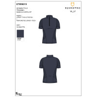 Dames trainings T-shirt van technische stof met microgaatjes Marineblazer Marineblauw
