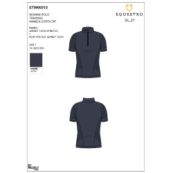 Dames trainings T-shirt van technische stof met microgaatjes Marineblazer Marineblauw