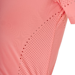 Dames trainings T-shirt van technische stof met microgaatjes Woestijnbloem Roze
