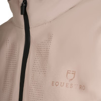 Softshell heren met logo op de rug Oxfordbruin Roze