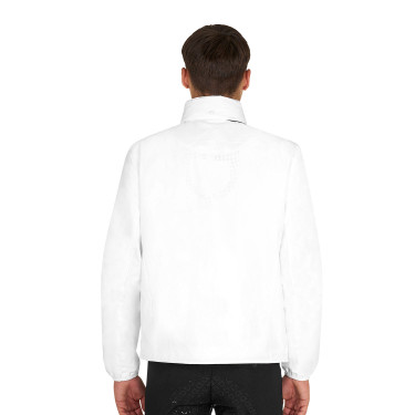 Softshell heren met logo op de rug Wit