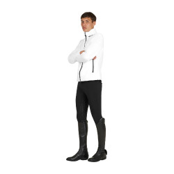 Softshell heren met logo op de rug Wit