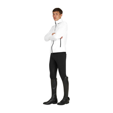 Softshell heren met logo op de rug Wit