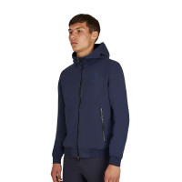 Herenhoodie met verstelbare capuchon en rits Marineblazer Marineblauw