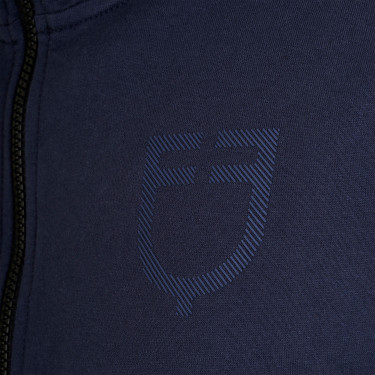 Herenhoodie met verstelbare capuchon en rits Marineblazer Marineblauw