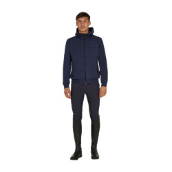 Herenhoodie met verstelbare capuchon en rits Marineblazer Marineblauw