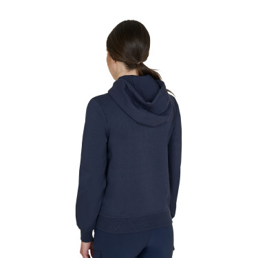 Dameshoodie met verstelbare capuchon en rits Marineblazer Marineblauw