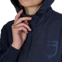 Dameshoodie met verstelbare capuchon en rits Marineblazer Marineblauw