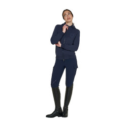 Dameshoodie met verstelbare capuchon en rits Marineblazer Marineblauw
