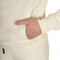 Dameshoodie met verstelbare capuchon en rits Antiek wit Beige