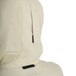 Dameshoodie met verstelbare capuchon en rits Antiek wit Beige