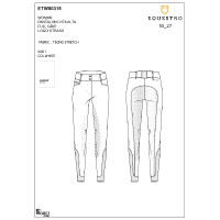 Damesbroek met full grip, hoge taille, logo in strass Wit