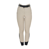 Damesbroek met hoge taille monogram Oxfordbruin Roze