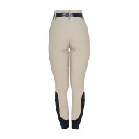 Damesbroek met hoge taille monogram Oxfordbruin Roze