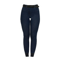 Damesbroek in denimstof Blauw denim Damesbroek in denimstof Blauw denim