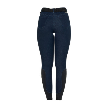Damesbroek in denimstof Blauw denim