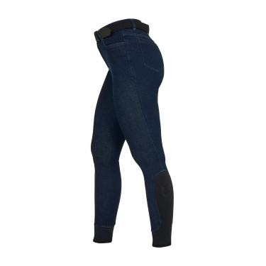 Damesbroek in denimstof Blauw denim