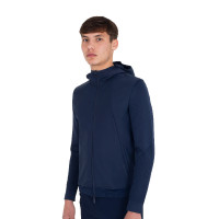 Technische herenhoodie met micro-mesh inzetstukken Marineblazer Marineblauw