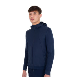 Technische herenhoodie met micro-mesh inzetstukken Marineblazer Marineblauw