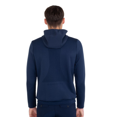 Technische herenhoodie met micro-mesh inzetstukken Marineblazer Marineblauw