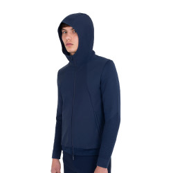 Technische herenhoodie met micro-mesh inzetstukken Marineblazer Marineblauw