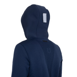 Technische herenhoodie met micro-mesh inzetstukken Marineblazer Marineblauw