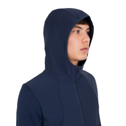 Technische herenhoodie met micro-mesh inzetstukken Marineblazer Marineblauw