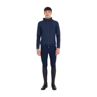 Technische herenhoodie met micro-mesh inzetstukken Marineblazer Marineblauw