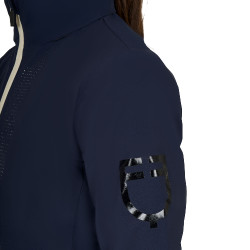 Unisex softshell voor kinderen met logo op de rug Marineblazer Marineblauw