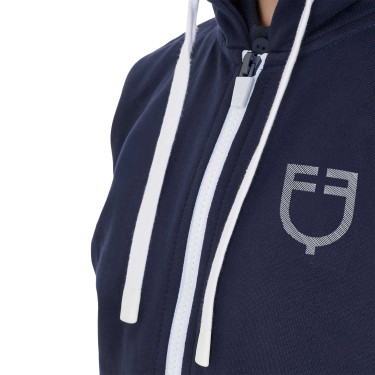 Unisex kinderhoodie met rits aan de voorkant Marineblazer Marineblauw