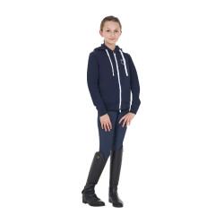 Unisex kinderhoodie met rits aan de voorkant Marineblazer Marineblauw