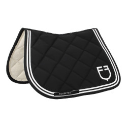 Springonderlegger Double Stripes in technische stof Zwart / wit