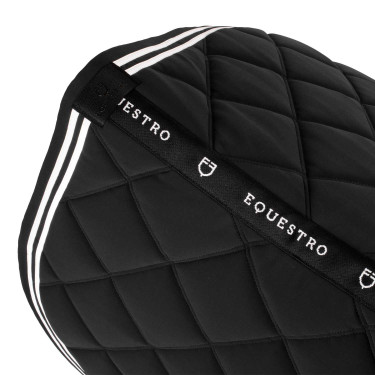 Springonderlegger Double Stripes in technische stof Zwart / wit