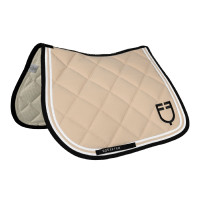 Springonderlegger Double Stripes in technische stof Oxford tan / zwart Wit